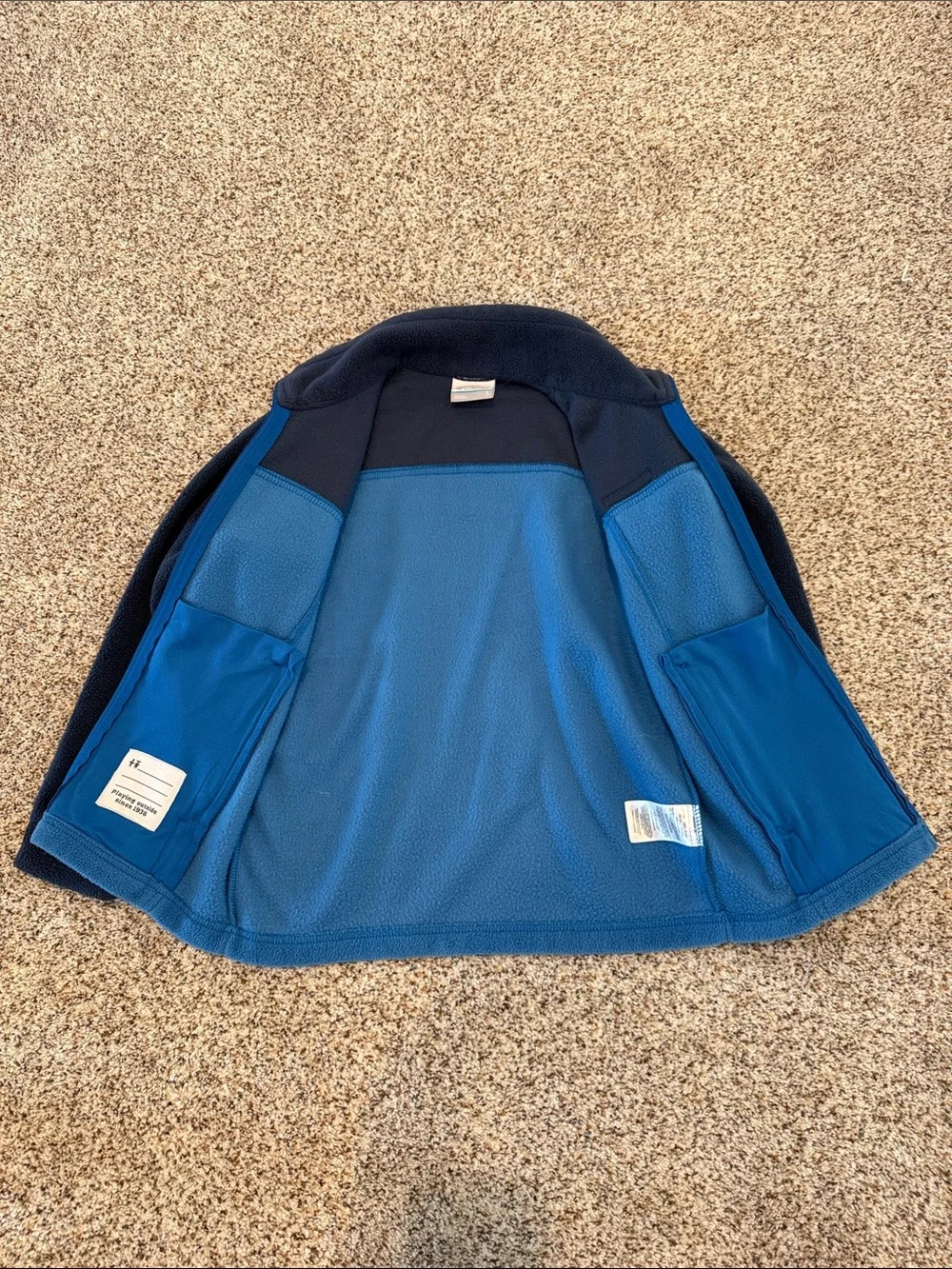 Columbia Kids Blue and Navy Full-Zip Fleece Jacket